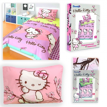 Появились в продаже: Набор Hello Kitty х/б под. 148*210 + 1 нав. 50*70 и Наволочка Hello Kitty х/б 70*70.