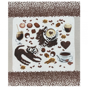 Полотенце рогожка КОФЕ - БРЕЙК 50*60